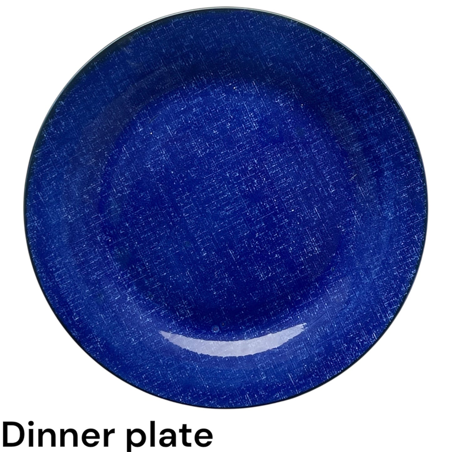 24 piece luxury blue plate set