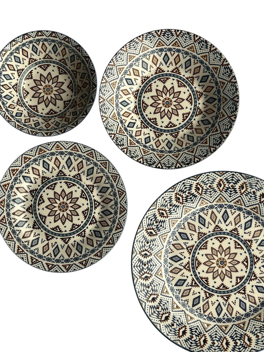 Midnight dune 24 piece plate set