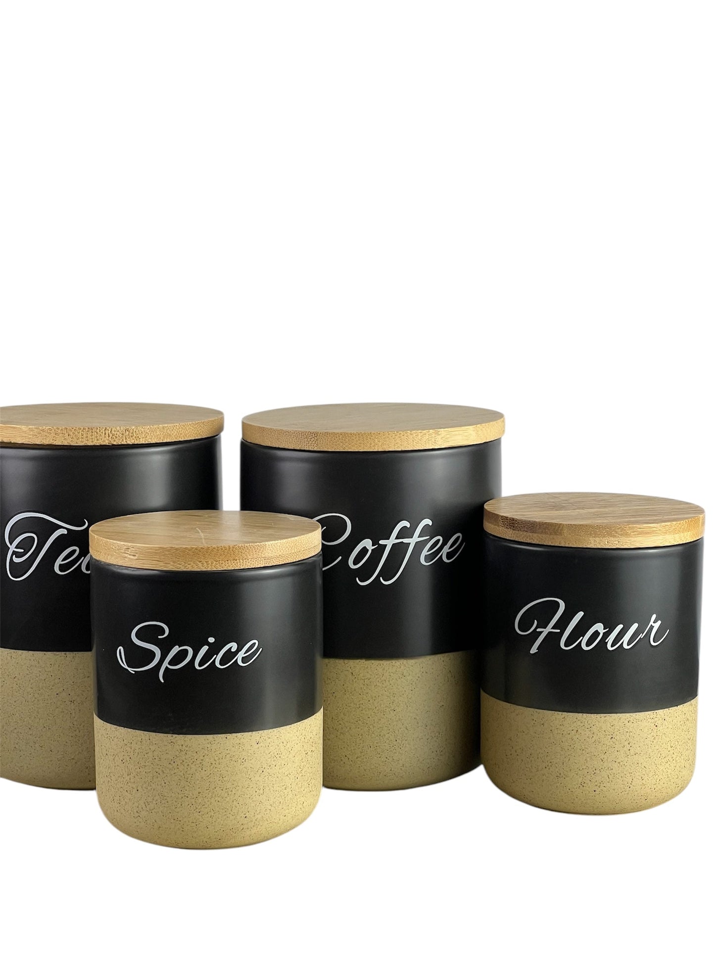 Black and beige spice organizers