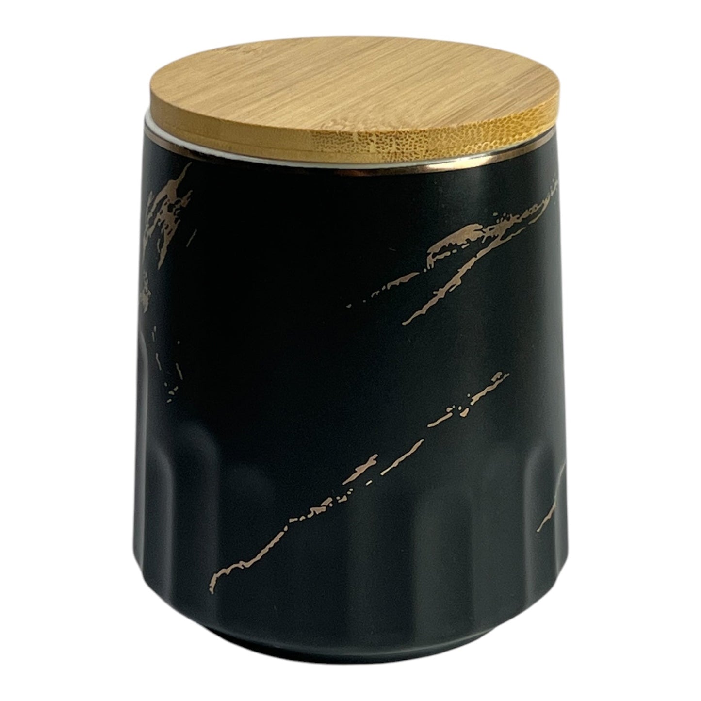 Black and golden ceramic spice set